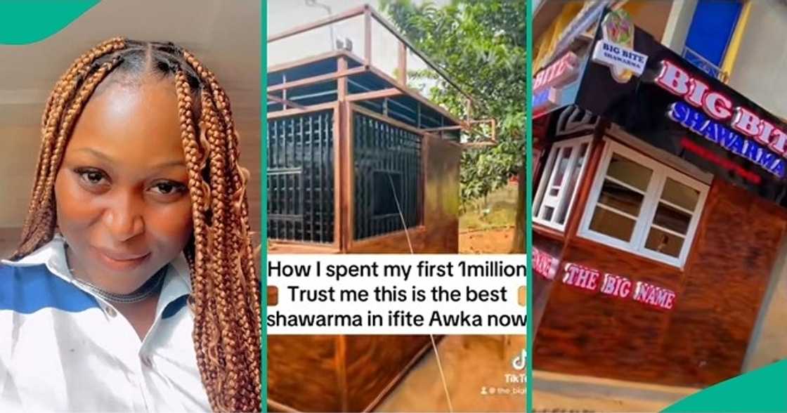 Nigerian lady opens shawarma spot with N1 million