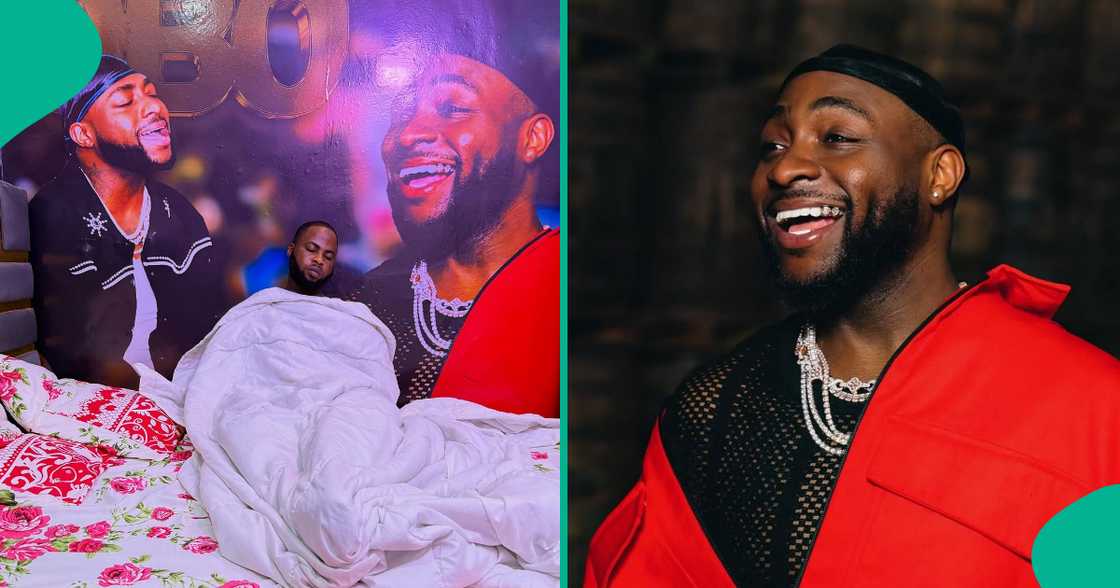 Trinity Guy, a passionate Davido fan, shows his love by filling his room with posters of the Afrobeats star. Trinity Guy, a passionate Davido fan, shows his love by filling his room with posters of the Afrobeats star.