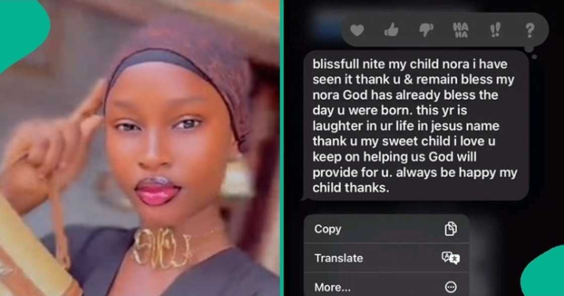 Lady displays last message late dad sent to her Lady displays last message late dad sent to her