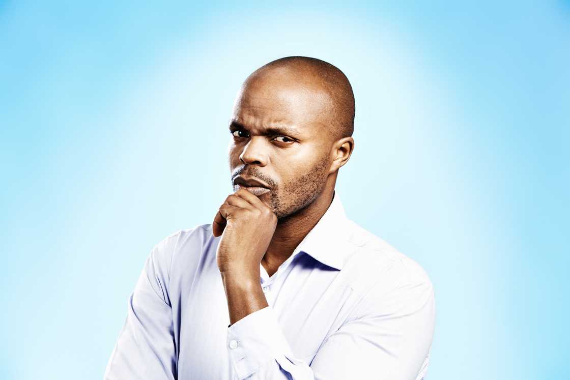 A thoughtful and confused man A thoughtful and confused man