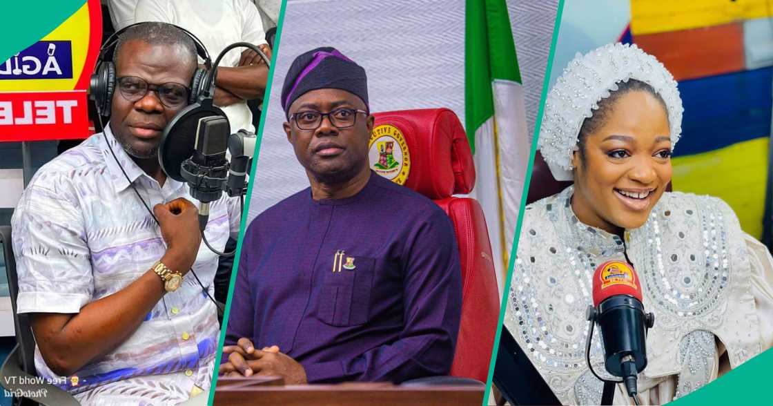 Seyi Makinde, Alhaji Oriyomi and ex-queen Naomi in a collage photo Seyi Makinde, Alhaji Oriyomi and ex-queen Naomi in a collage photo