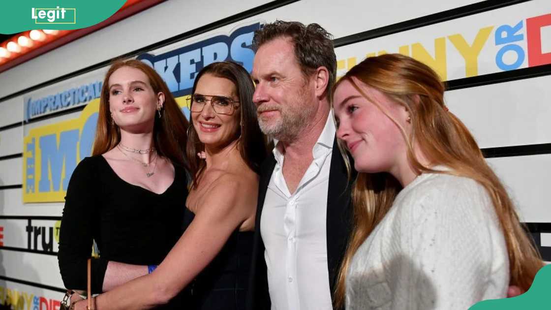 Rowan Henchy, Brooke Shields, Chris Henchy, and Grier Henchy at the Impractical Jokers: The Movie Premiere Screening and Party Rowan Henchy, Brooke Shields, Chris Henchy, and Grier Henchy at the Impractical Jokers: The Movie Premiere Screening and Party