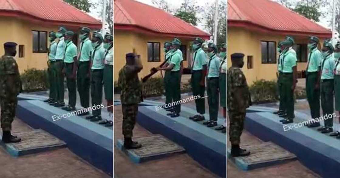 Soldier drills Command pupils