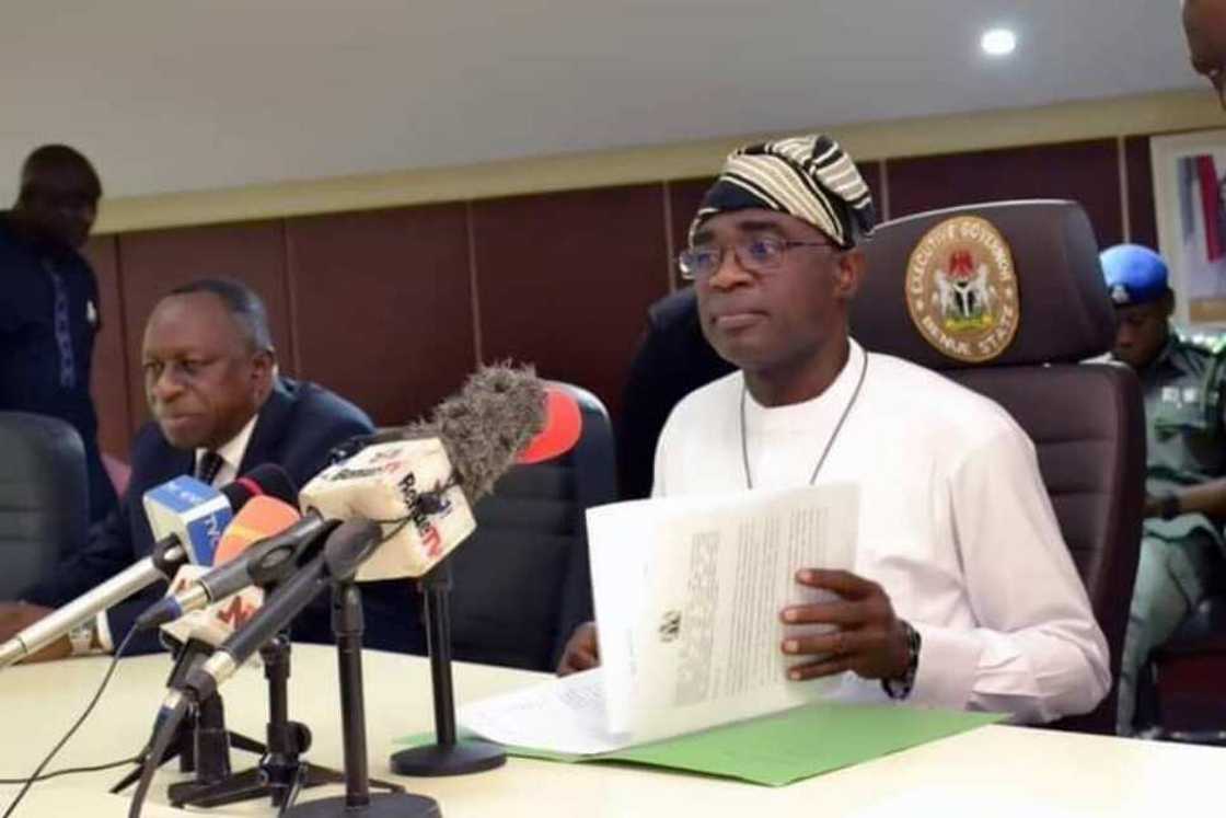 Gwamnan jihar Benuwai a wurin kaddamar da kwamitin. Gwamnan jihar Benuwai a wurin kaddamar da kwamitin.