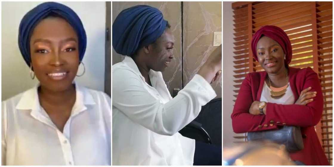 I feel like crying, Atiku's daughter Hauwa says after fixing lashes for the first time