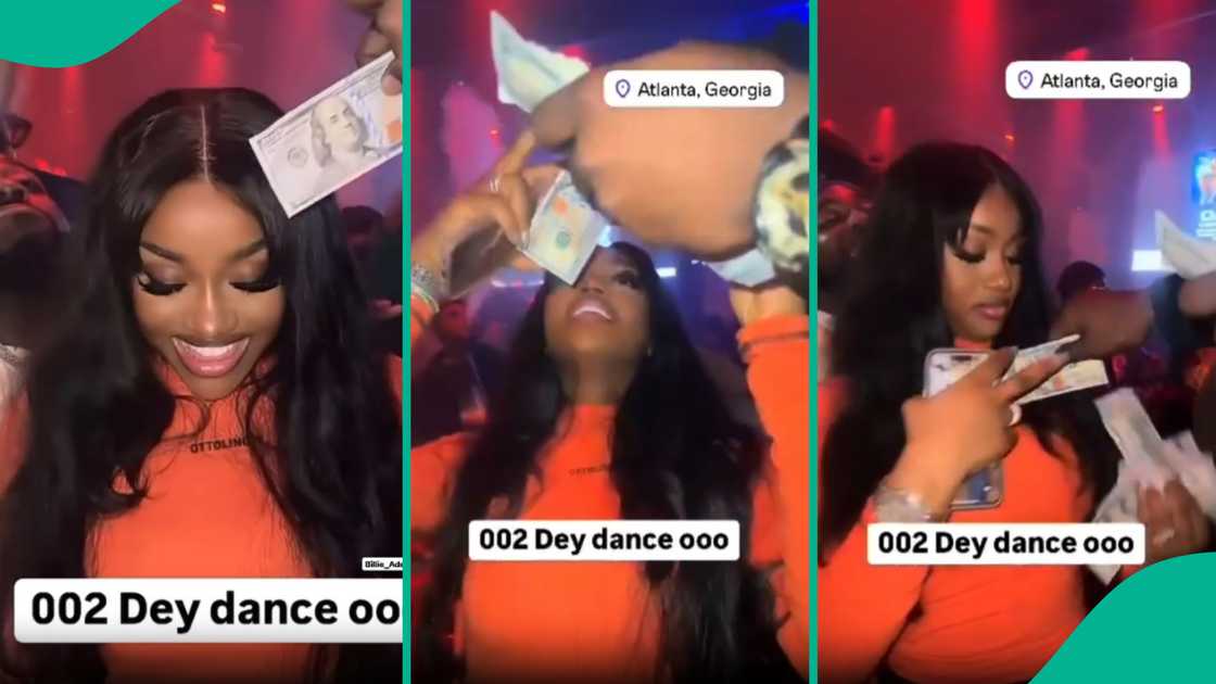 Davido's Chioma picks money sprayed on her at nightclub. Davido's Chioma picks money sprayed on her at nightclub.