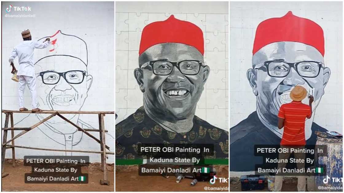 Peter Obi's painting in Kaduna/skill Nigerian man got praised. Peter Obi's painting in Kaduna/skill Nigerian man got praised.