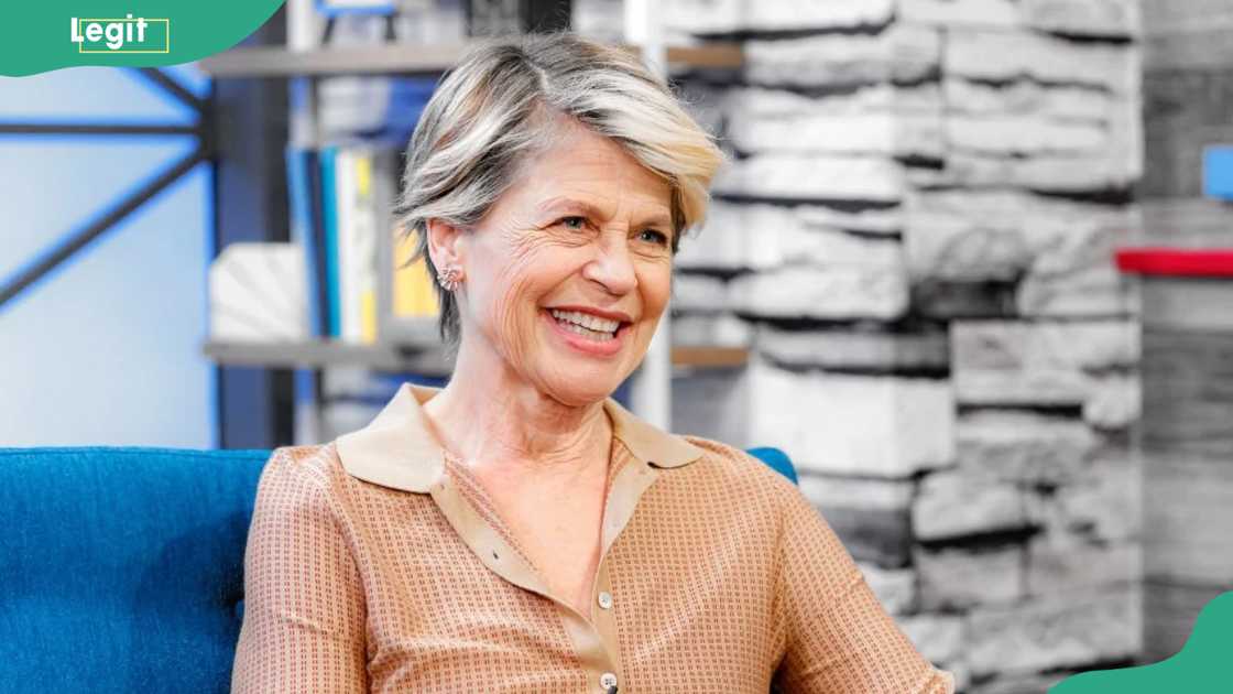 Actress Linda Hamilton in Studio City, California. Actress Linda Hamilton in Studio City, California.