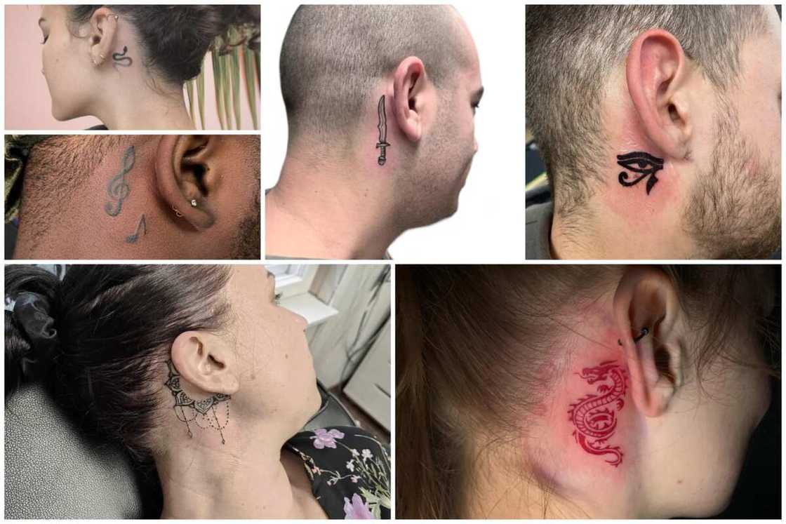 Behind the ear tattoos Behind the ear tattoos