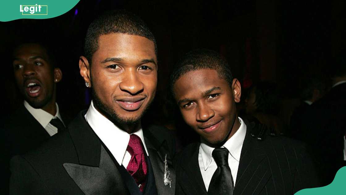 Usher and brother James "J-Lack" Lackey at Cipriani's