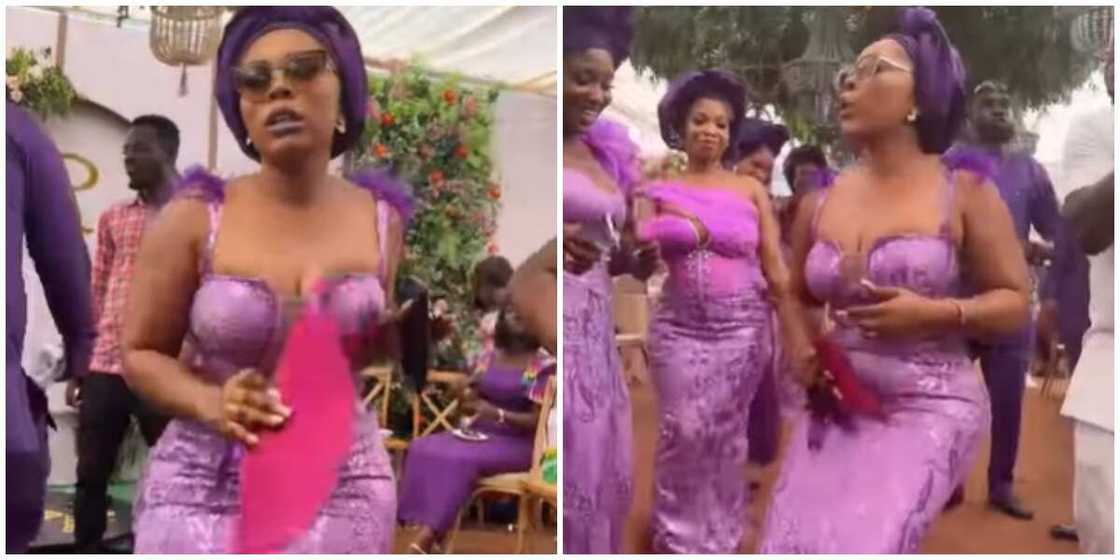 Photos of the asoebi lady in purple