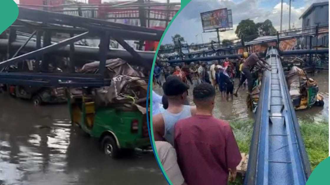 Abia billboard tragedy: Nigerians react, call on state gov Abia billboard tragedy: Nigerians react, call on state gov