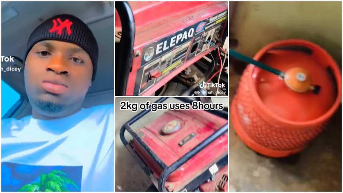 Using gas in Nigeria/Man converts generator's power. Using gas in Nigeria/Man converts generator's power.