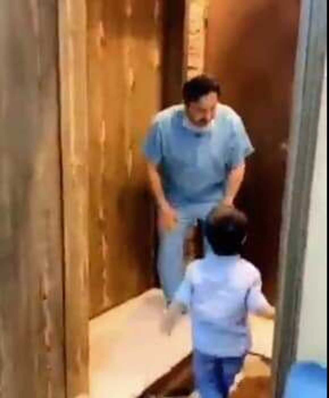 Emotional moment as doctor turns down son's embrace to safeguard him from coronavirus risk Emotional moment as doctor turns down son's embrace to safeguard him from coronavirus risk