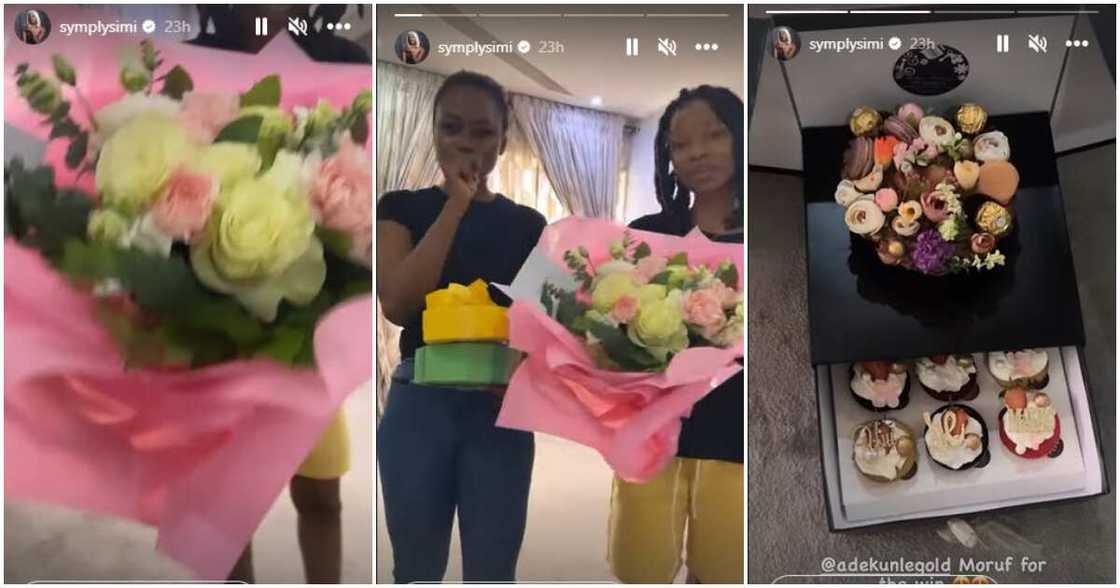 Photos of Adekunle Gold's gift to Simi on Val's day Photos of Adekunle Gold's gift to Simi on Val's day