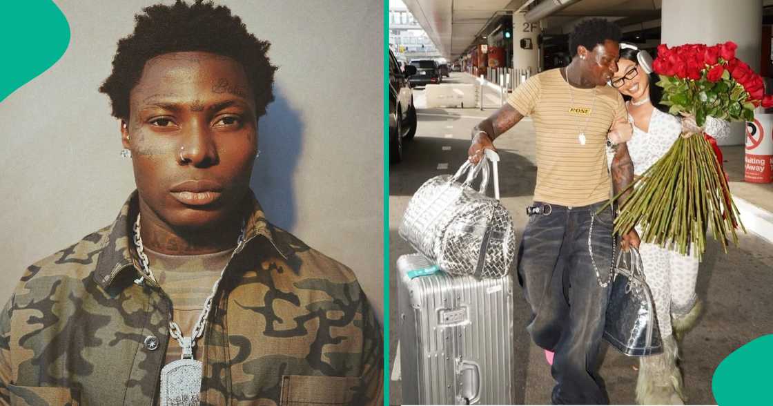 Asake spotted with American model India Love. Asake spotted with American model India Love.