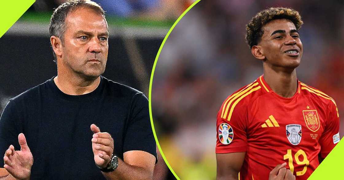 Lamine Yamal opened up on the pivotal conversation he held with Barcelona coach, Hansi Flick, before his wonder goal against France. Lamine Yamal opened up on the pivotal conversation he held with Barcelona coach, Hansi Flick, before his wonder goal against France.