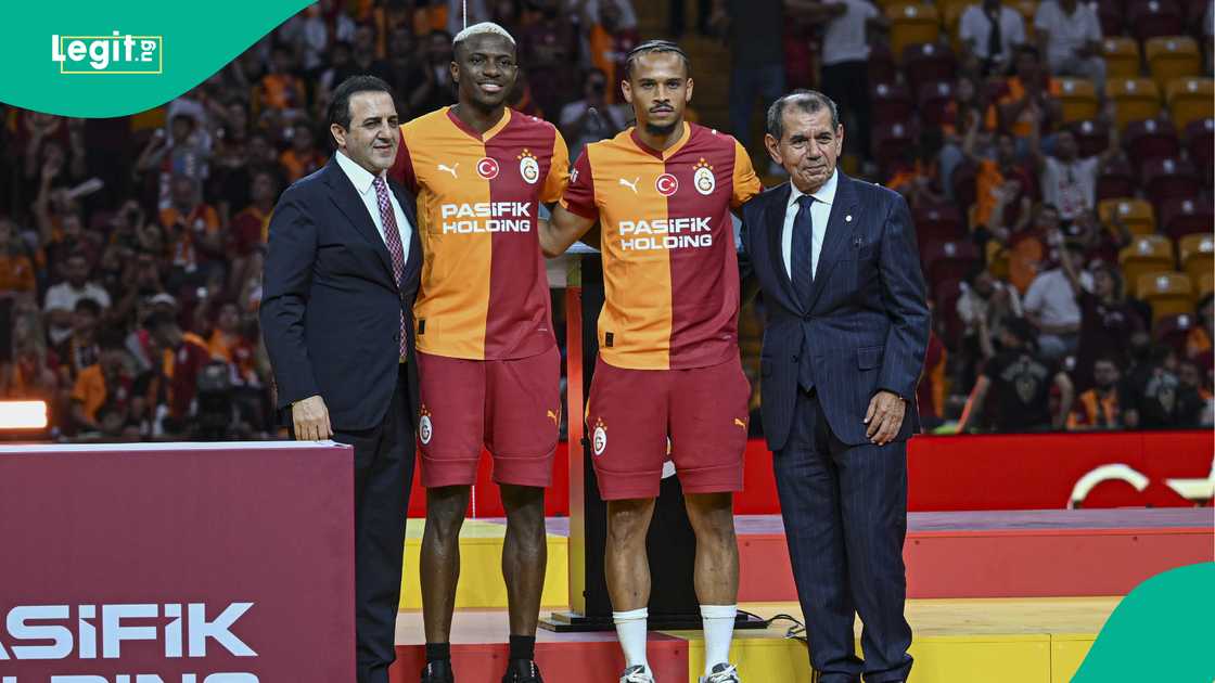 Abdullah Kavukcu, Victor Osimhen, Leroy Sane, Dursun Ozbek, Galatasaray, Lazio, Rams Park, Istanbul Turkiye.
