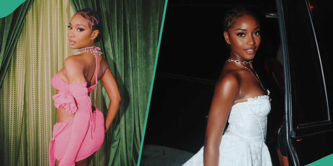 Ayra Starr shows off long skirt Ayra Starr shows off long skirt