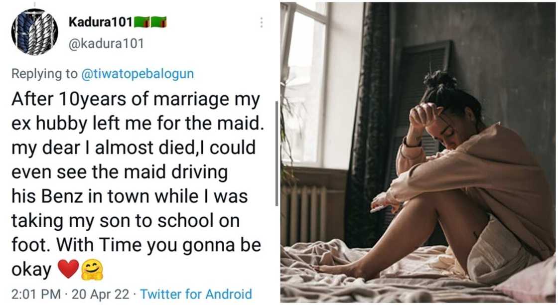 Lady narrates how her husband left her for their housemaid after 10 years of marriage.