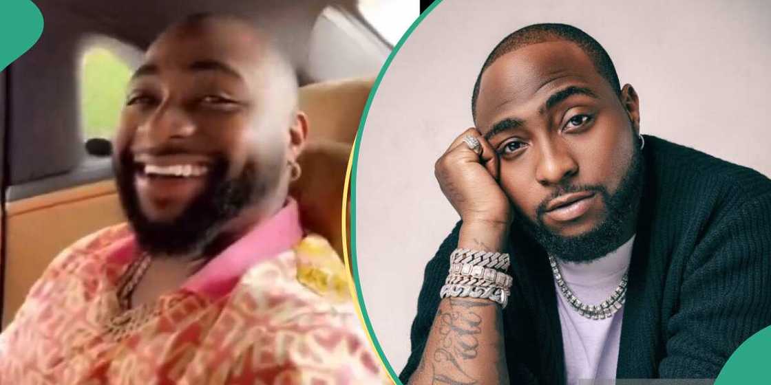 Davido smoking in front of police