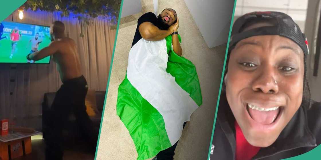 Clips of Nigerian celebrities celebrating the Super Eagles win over South Africa goes viral Clips of Nigerian celebrities celebrating the Super Eagles win over South Africa goes viral