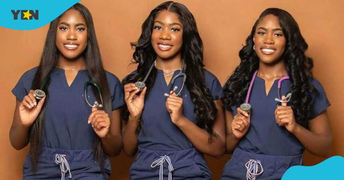 Black triplets graduate together from South University. Black triplets graduate together from South University.