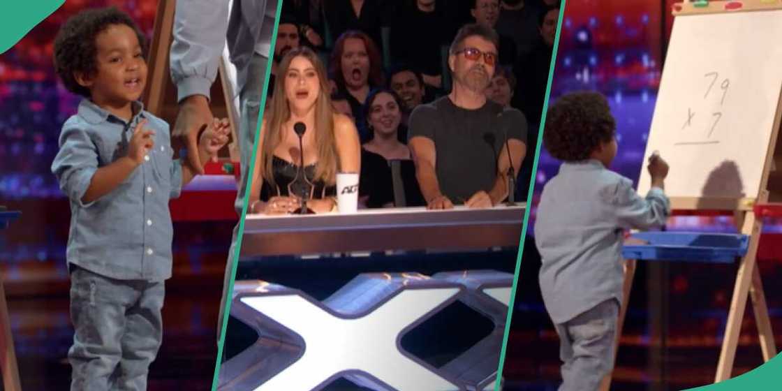 America's Got Talent/Kid solving questions.