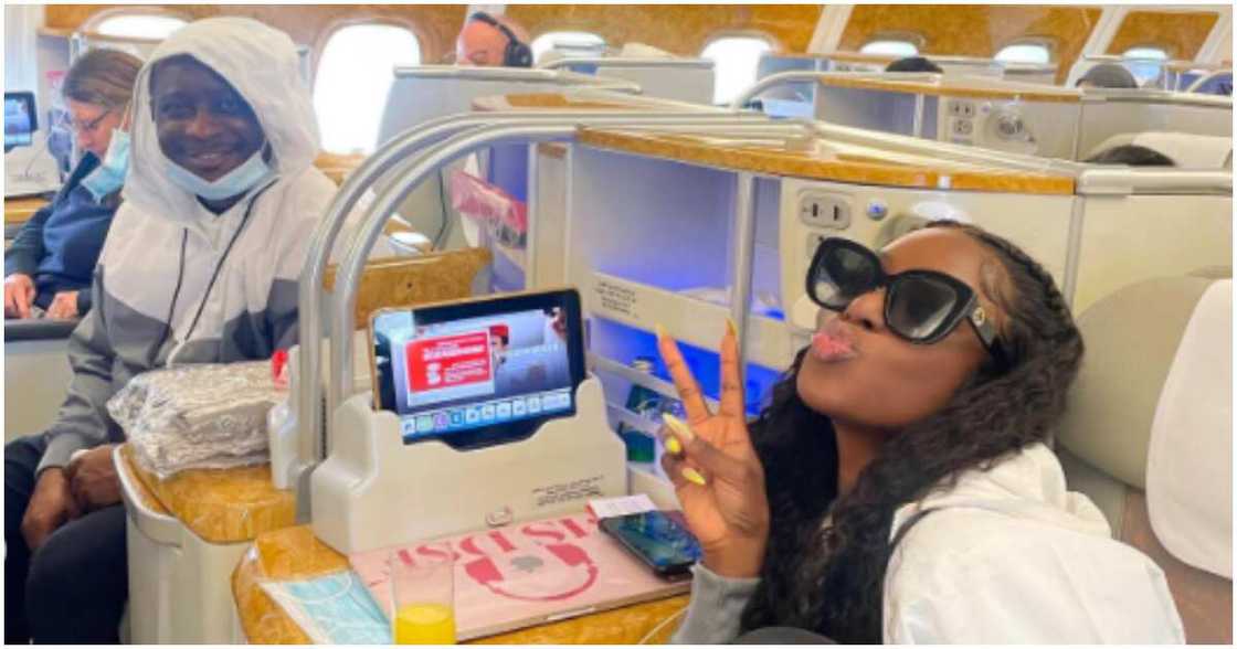 Dorcas Shola-Fapson takes dad, step-mum to Dubai. Dorcas Shola-Fapson takes dad, step-mum to Dubai.