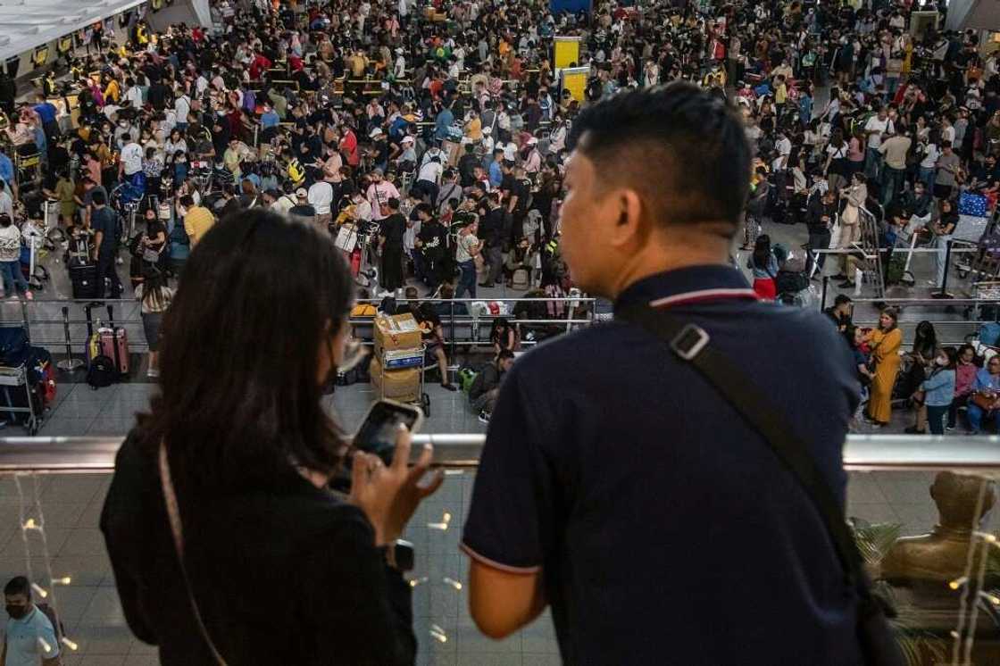 More than 280 flights in and out of Manila were cancelled, diverted or delayed, affecting around 56,000 passengers