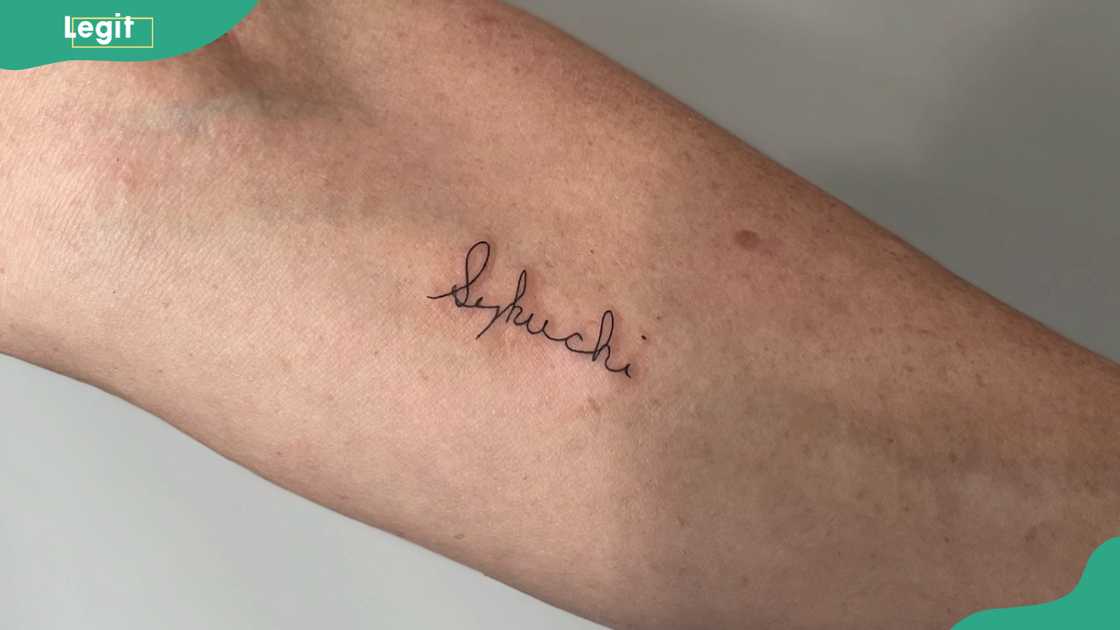 Maiden name tattoo