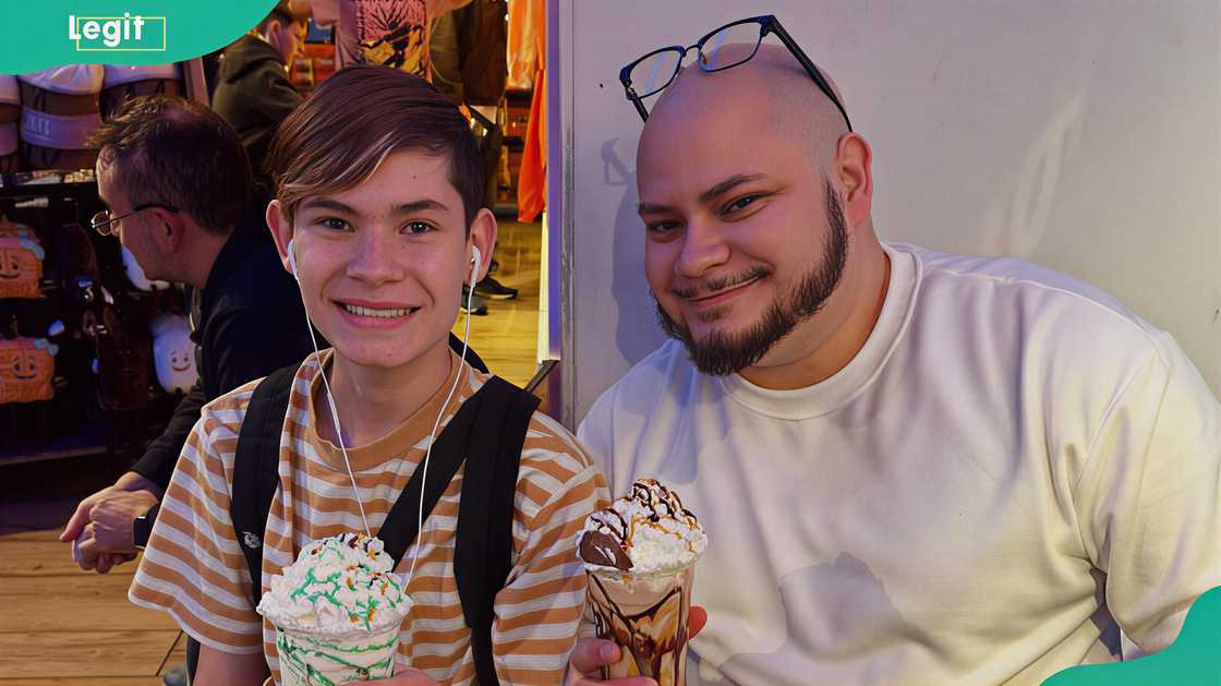 Elliott with his dad, Jo, sharing great moments together