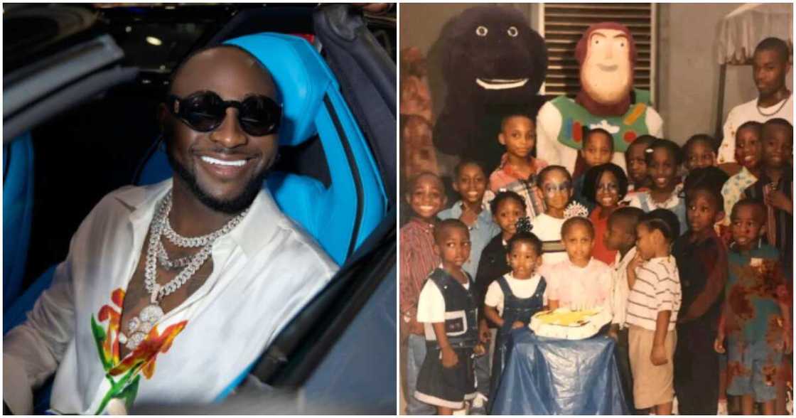 Nigerian singer Davido and his throwback photo