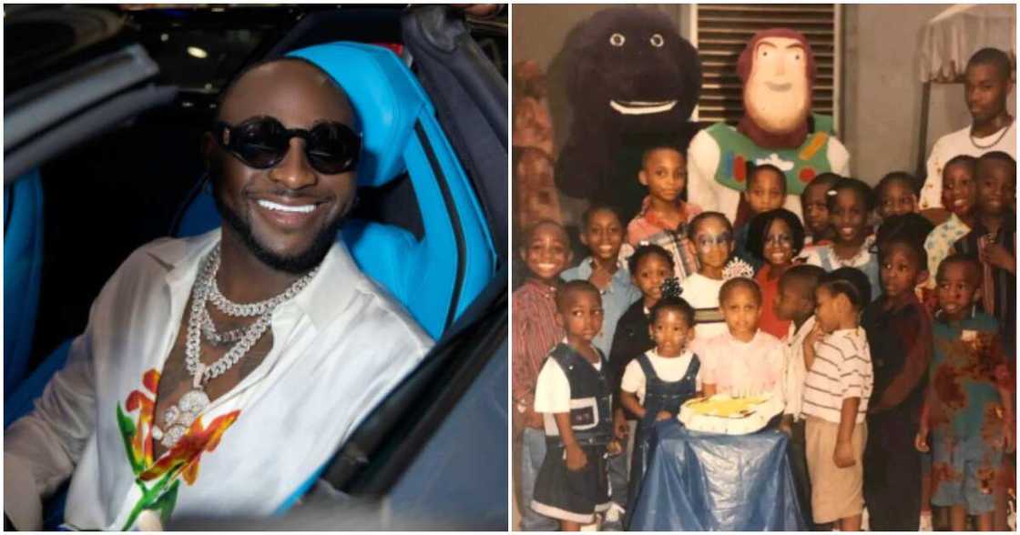 Nigerian singer Davido and his throwback photo Nigerian singer Davido and his throwback photo