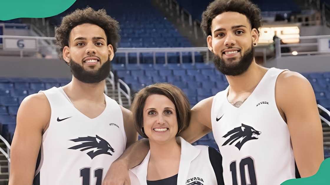 Caleb Martin with his mother and twin brother, Cody. Caleb Martin with his mother and twin brother, Cody.
