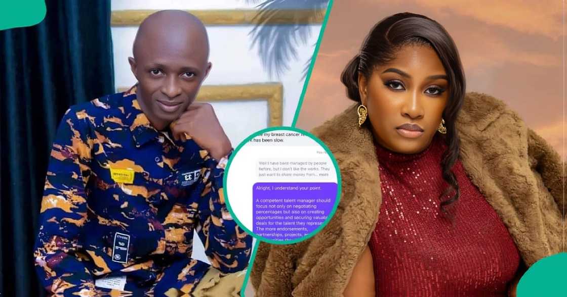 Man posts his chat with late actress Tope Osoba. Man posts his chat with late actress Tope Osoba.