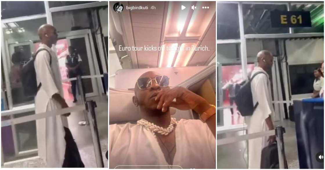 Photos of singer Seun Kuti at a Lagos airport Photos of singer Seun Kuti at a Lagos airport