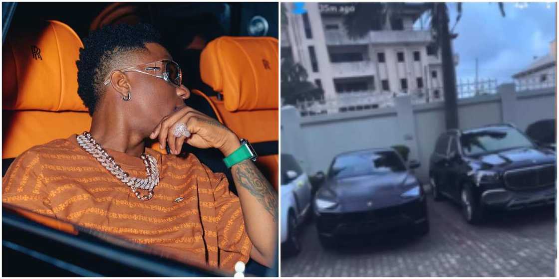 Wizkid's associate in his garage Wizkid's associate in his garage