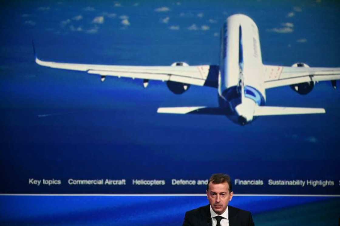 Airbus CEO Guillaume Faury said the group had a "remarkable" 2023 with a takoff in sales and orders Airbus CEO Guillaume Faury said the group had a "remarkable" 2023 with a takoff in sales and orders