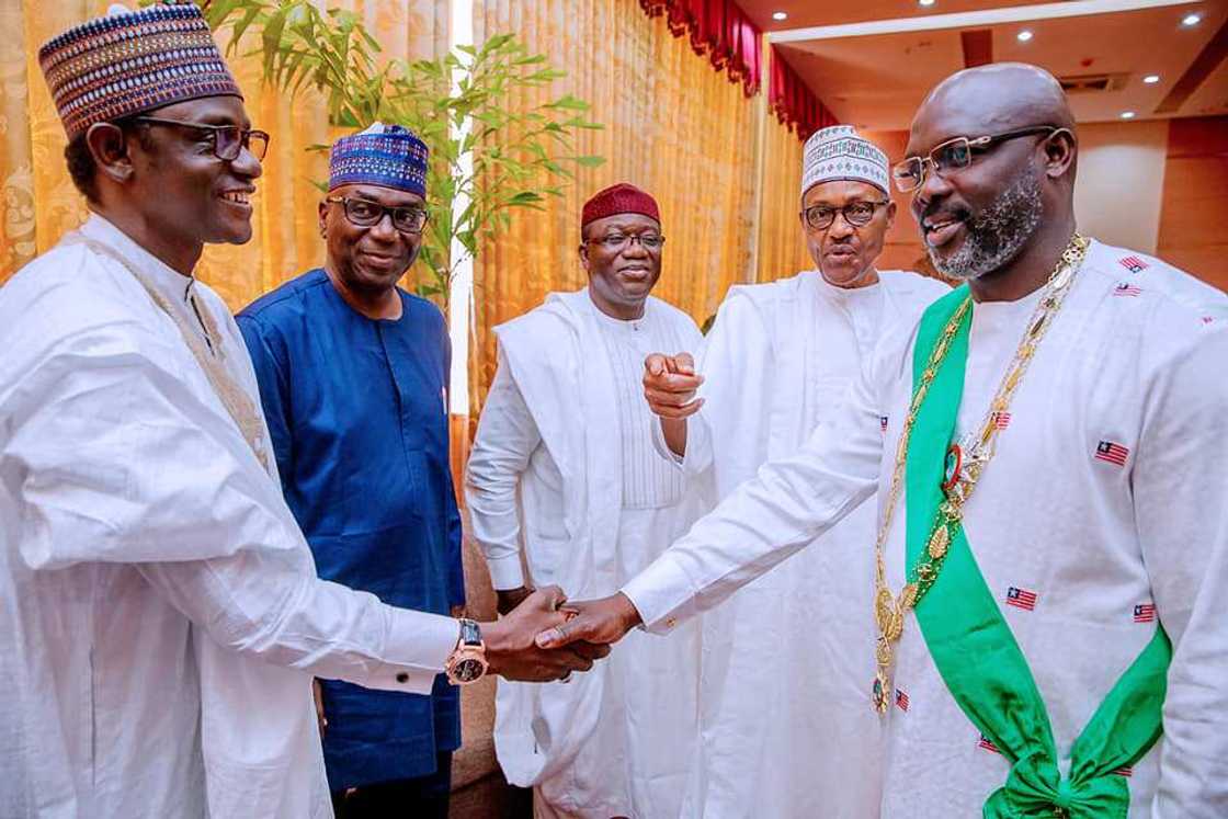 Kasar Laberiya ta karrama shugaba Muhammadu Buhari (Hotuna) Kasar Laberiya ta karrama shugaba Muhammadu Buhari (Hotuna)