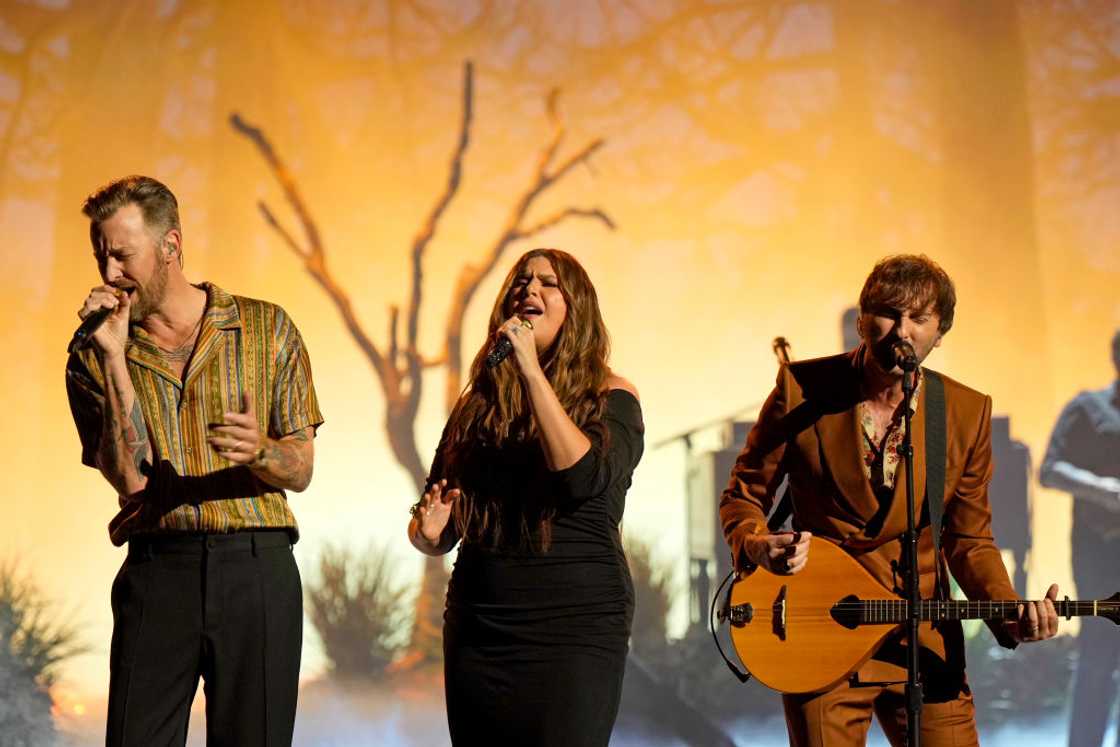 Lady A band performs in Nashville, Tennessee. Lady A band performs in Nashville, Tennessee.
