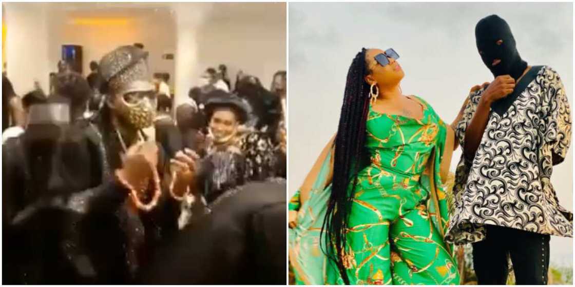 Toyin Lawani's husband dances in with his friends at their wedding Toyin Lawani's husband dances in with his friends at their wedding