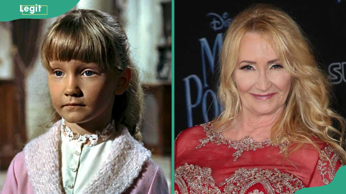 Karen Dotrice then (L) and now (R) Karen Dotrice then (L) and now (R)