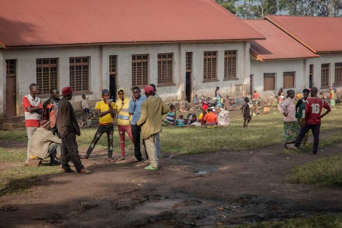 In April, schools in Rutshuru were requisitioned to house people displaced by fighting In April, schools in Rutshuru were requisitioned to house people displaced by fighting