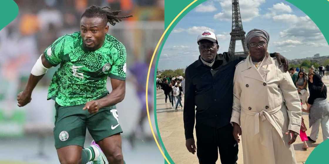Eagles winger Moses Simon takes his parents on vacation in Paris. Eagles winger Moses Simon takes his parents on vacation in Paris.