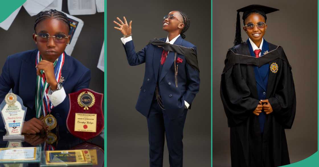 Lady graduates from Adeleke University. Lady graduates from Adeleke University.