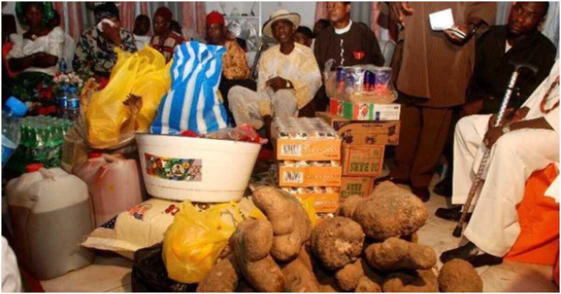 Imo bride price, family reject 400 big tubers of yam as bride price Imo bride price, family reject 400 big tubers of yam as bride price