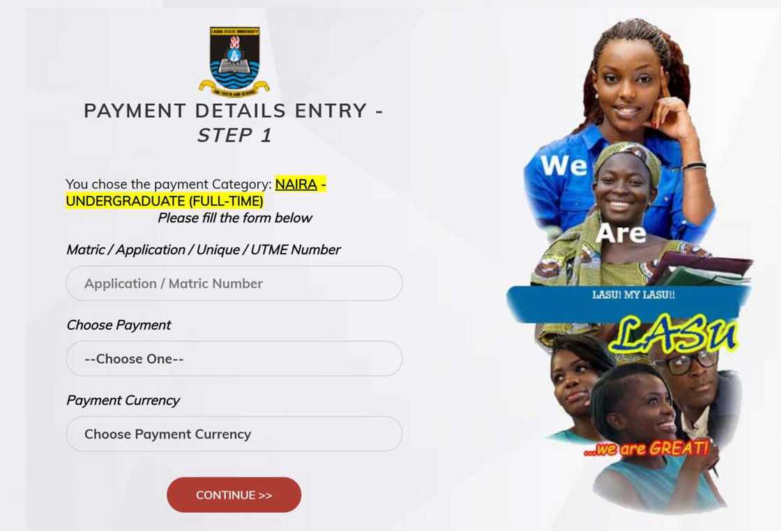 LASU payment portal