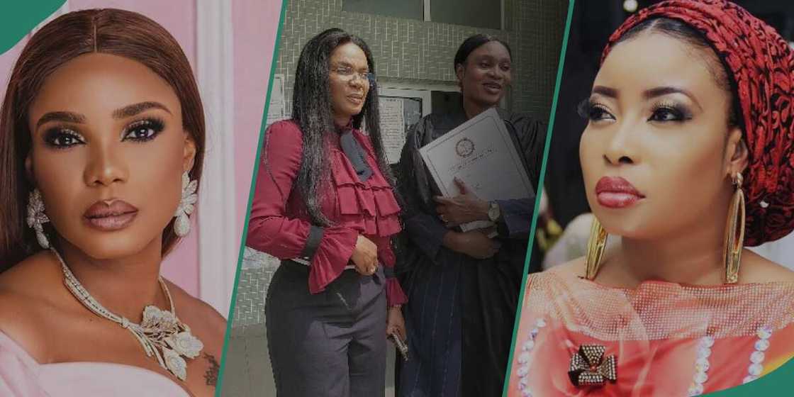 Iyabo Ojo in court after sueing Lizzy Anjorin. Iyabo Ojo in court after sueing Lizzy Anjorin.
