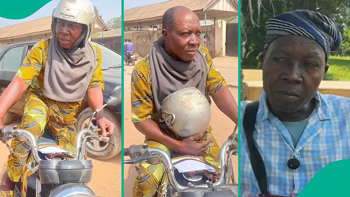 Veteran Yoruba actor Tombolo rides an okada to support his family. Veteran Yoruba actor Tombolo rides an okada to support his family.
